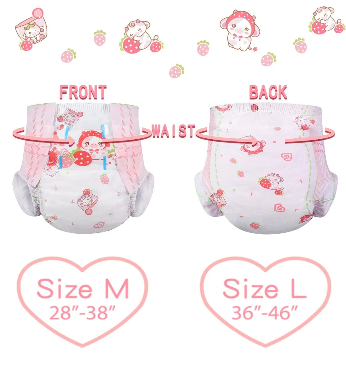 Strawberry Cow Diapers