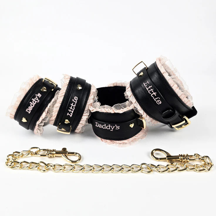 DDLG Black and Pink Bondage Set