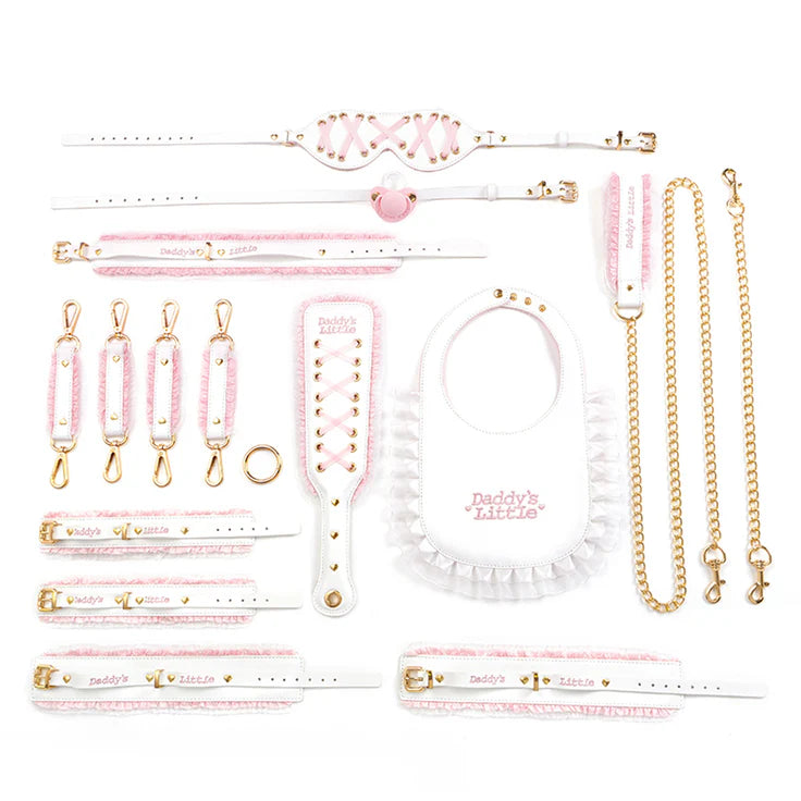 DDLG White and Pink Bondage Set