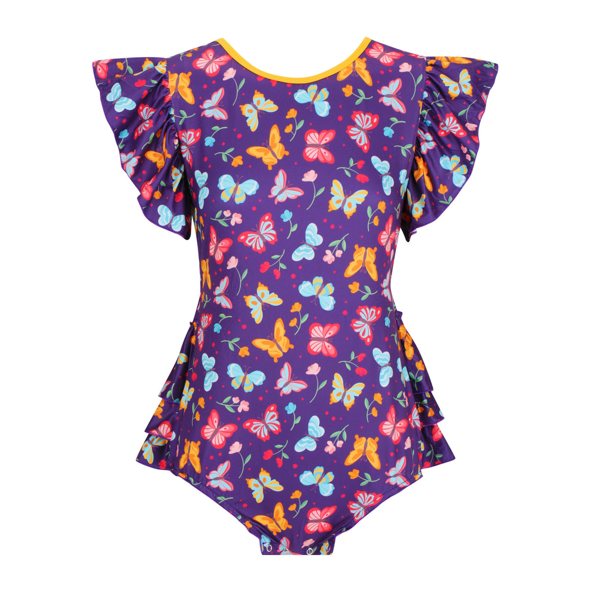 Butterflies Dark RuffleButt Onesie