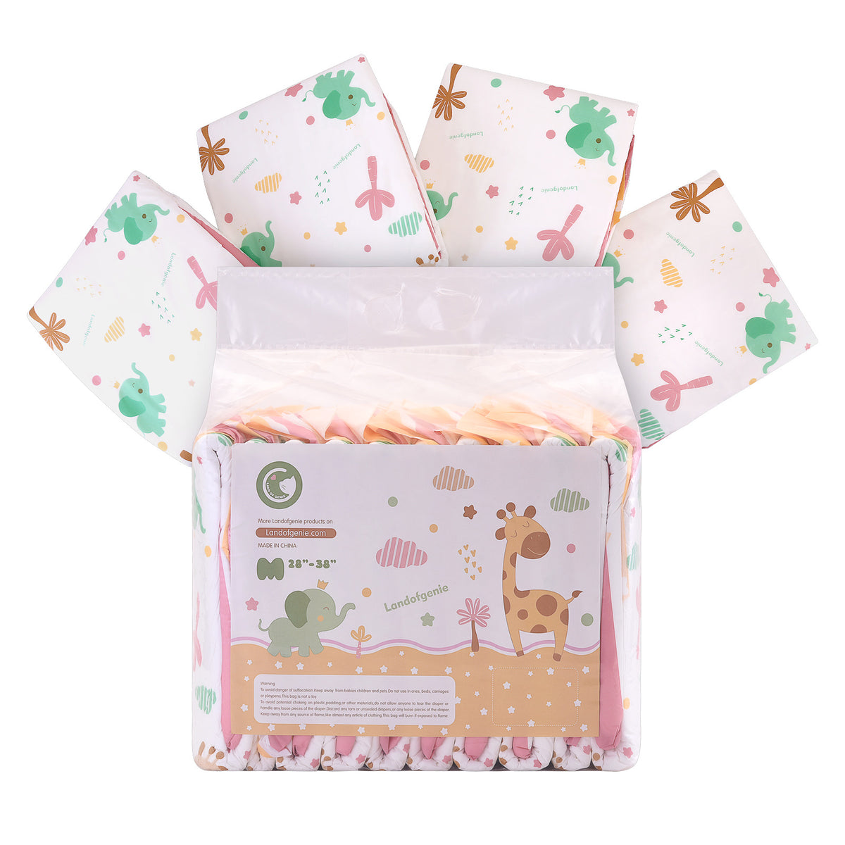 Anime Giraffe and Elephant Diapers