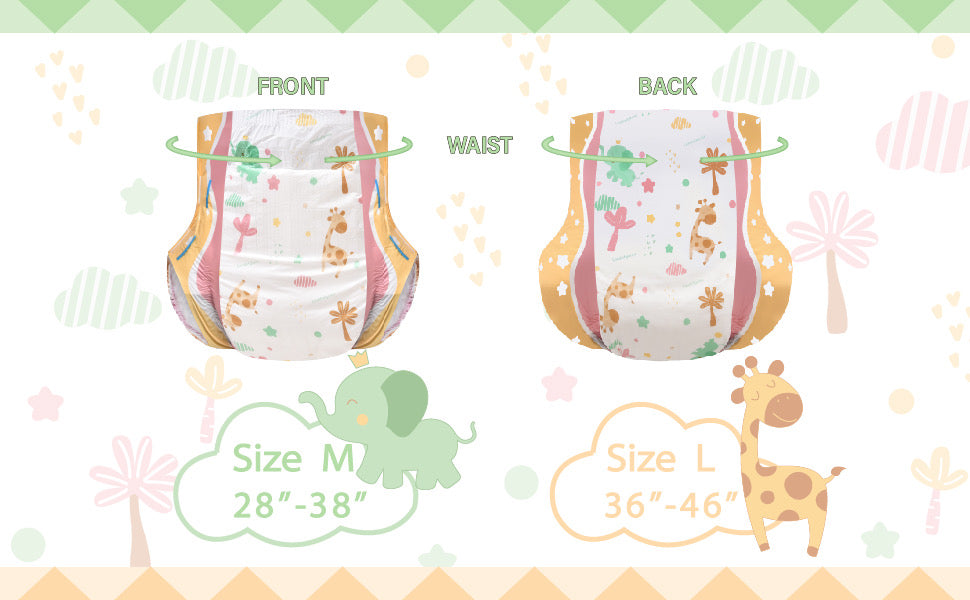 Anime Giraffe and Elephant Diapers
