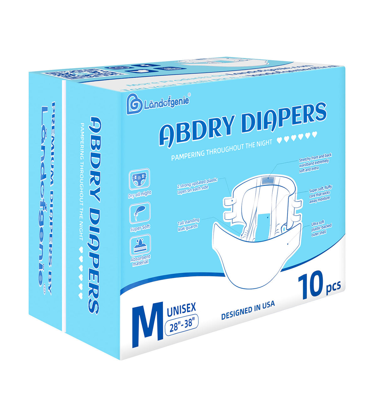 White LandOfGenie Diapers