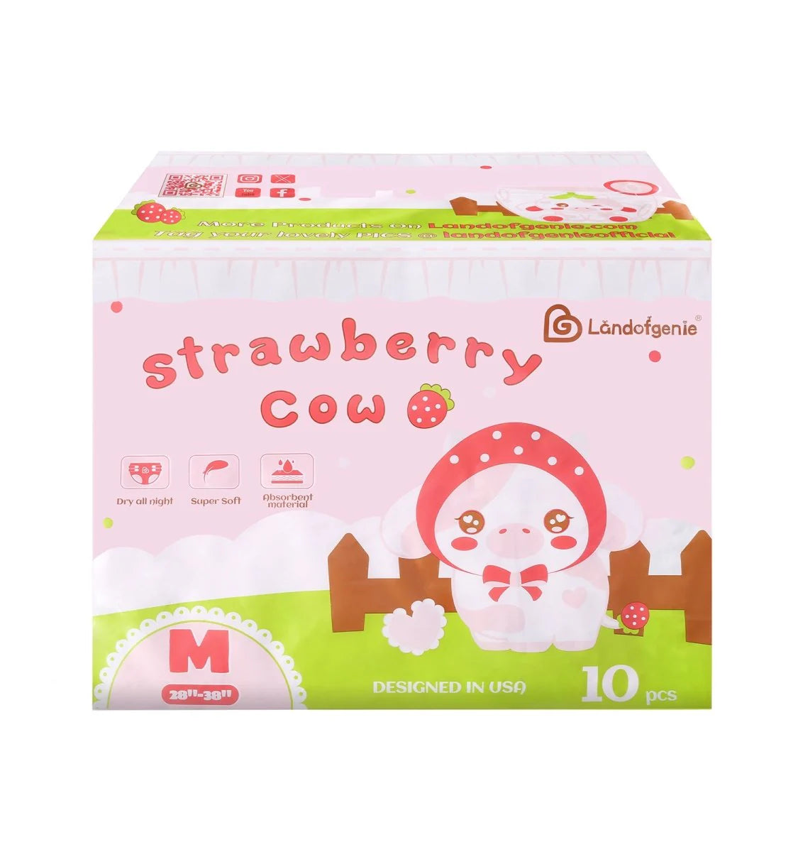 Strawberry Cow Diapers