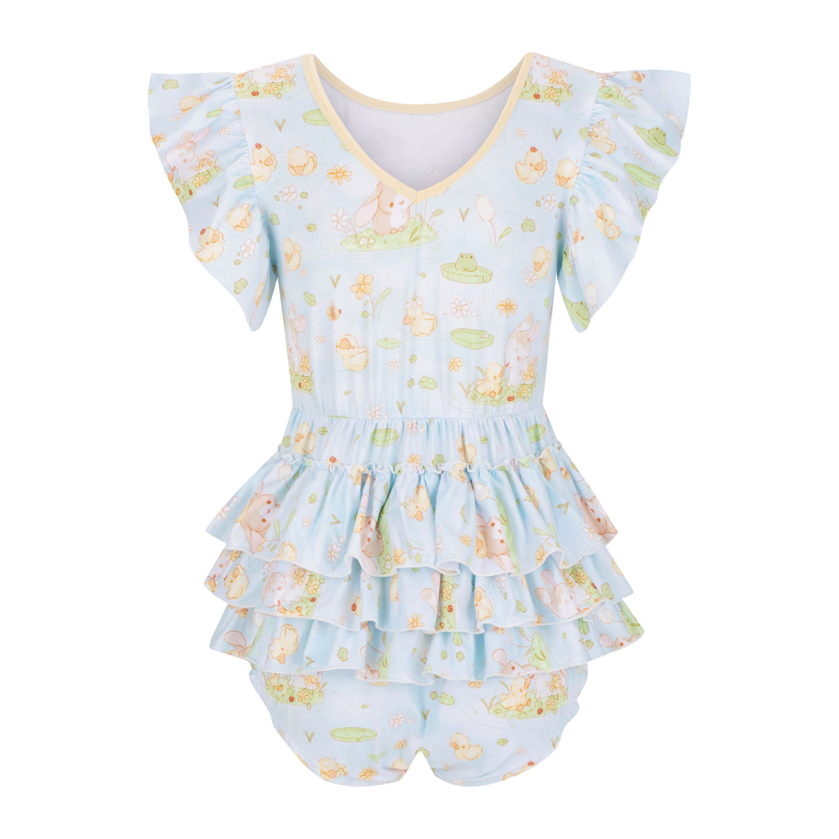 Darling Ducklings RuffleButt Onesie