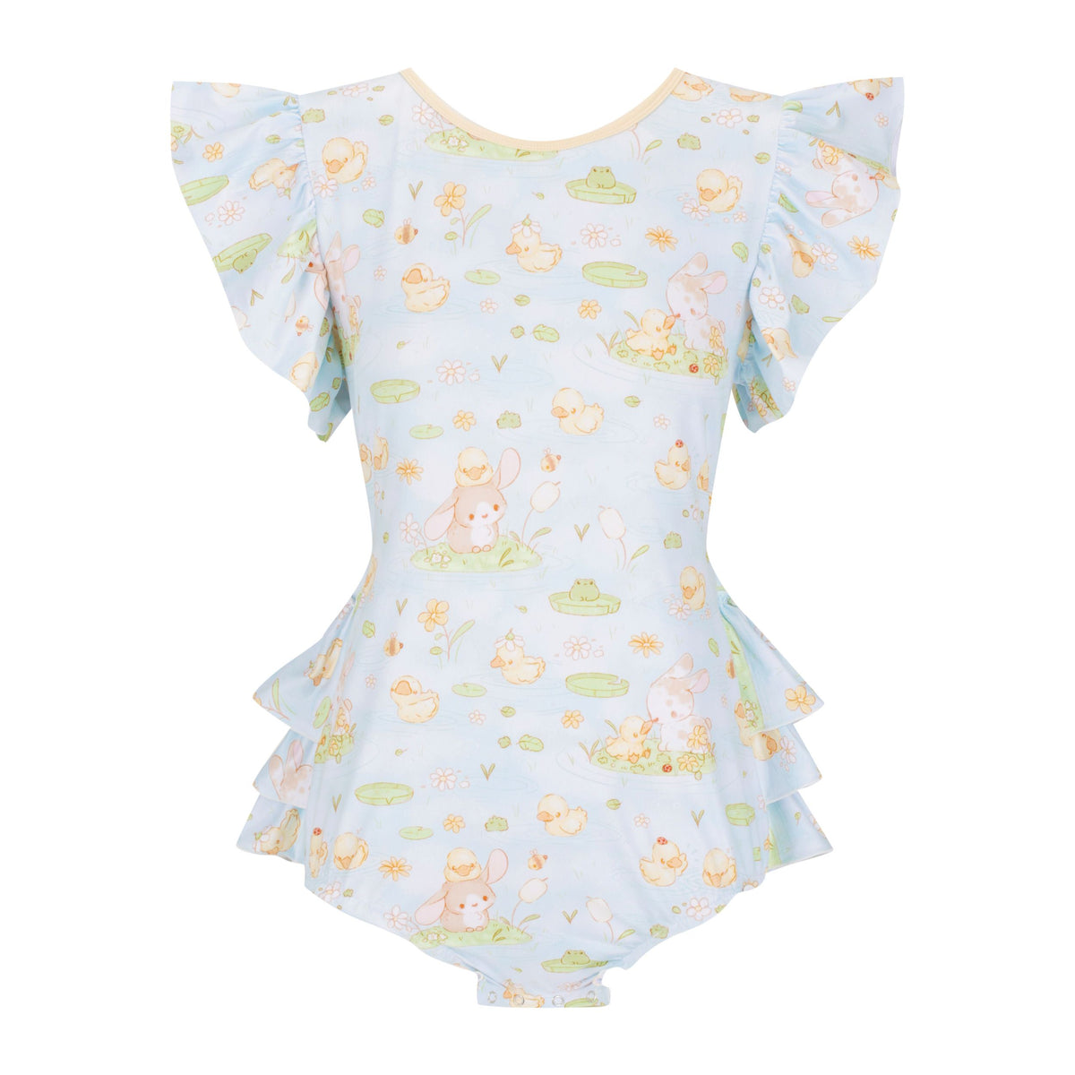 Darling Ducklings RuffleButt Onesie