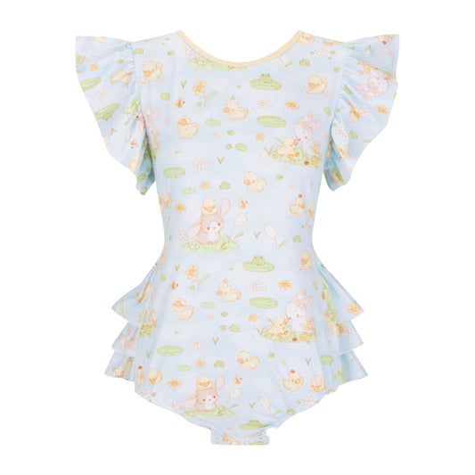 Darling Ducklings RuffleButt Onesie