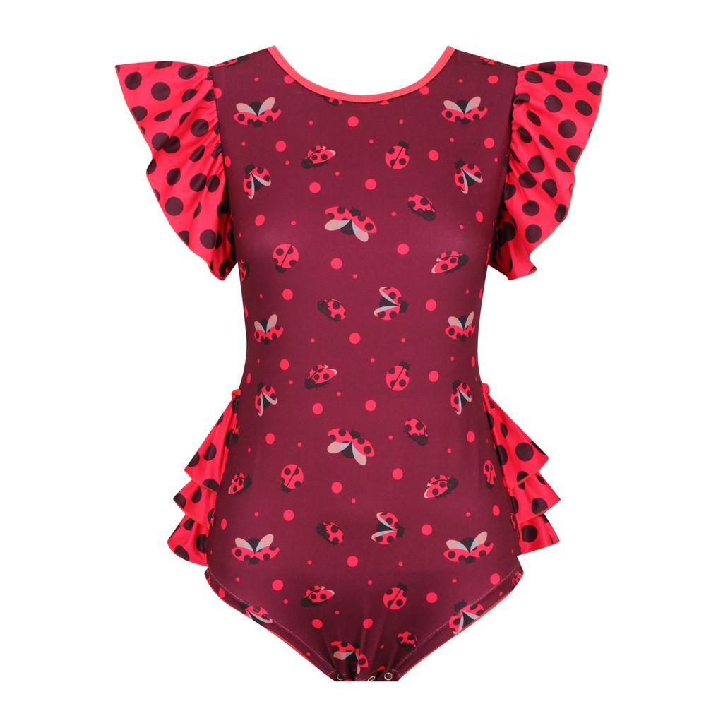 Ladybugs RuffleButt Onesie